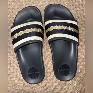 Marc Jacobs logo navy Slide Sandal Sz 6